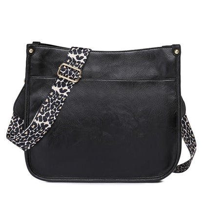 black fanlosn pu leather messenger bag women,custom,front