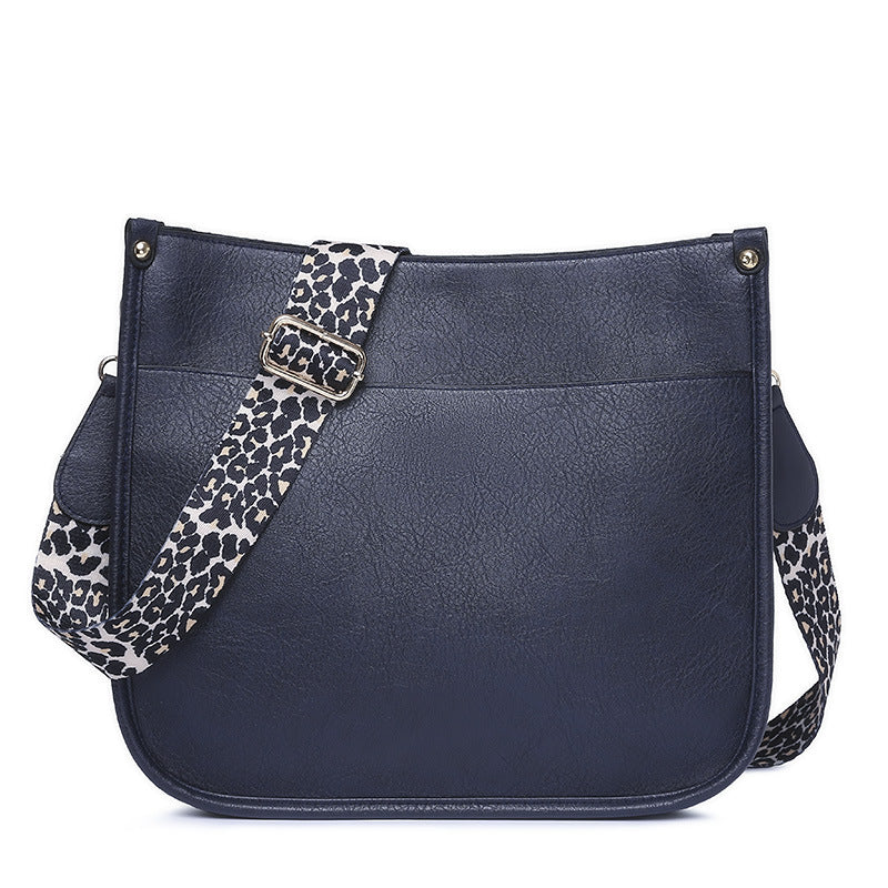 dark blue fanlosn pu leather messenger bag women,custom,front