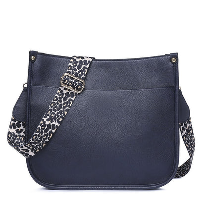 dark blue fanlosn pu leather messenger bag women,custom,front