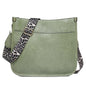 grass green fanlosn pu leather messenger bag women,custom,front
