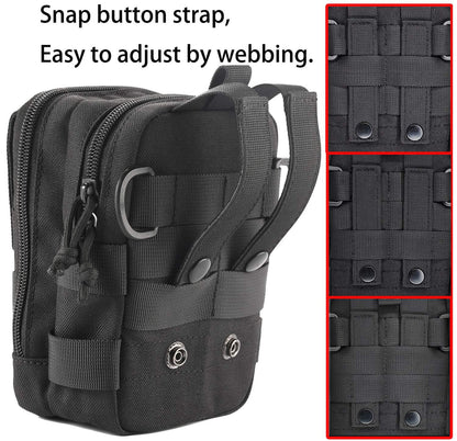 black nylon military accessory bag,custom,detail