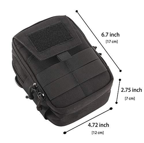 black nylon military accessory bag,custom,dimensions