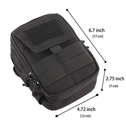 black nylon military accessory bag,custom,dimensions