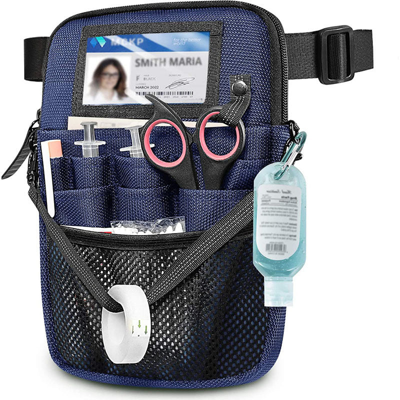peacock blue polyester nurses waist bag,custom,front