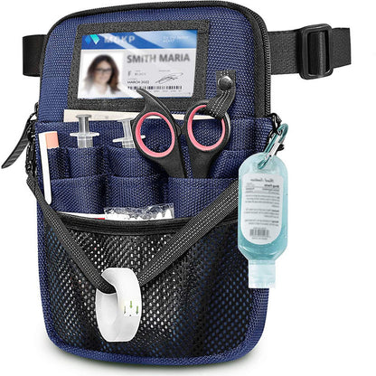 peacock blue polyester nurses waist bag,custom,front