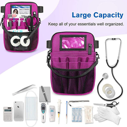purple polyester nurses waist bag,custom,detail 02