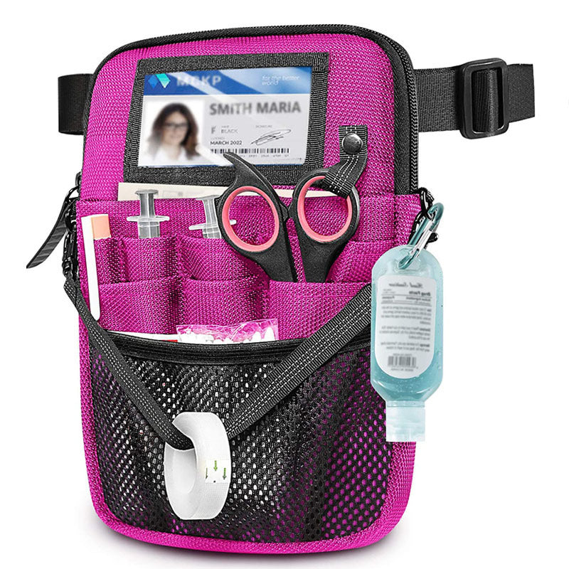 purple polyester nurses waist bag,custom,front 02
