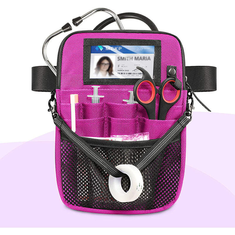 purple polyester nurses waist bag,custom,front