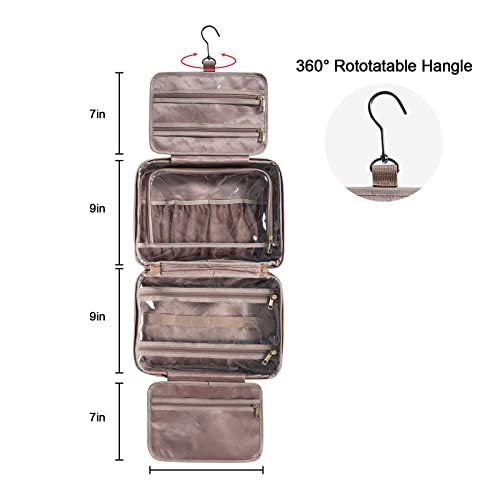 oversized cosmetic bag with multiple transparent compartments for travel storage