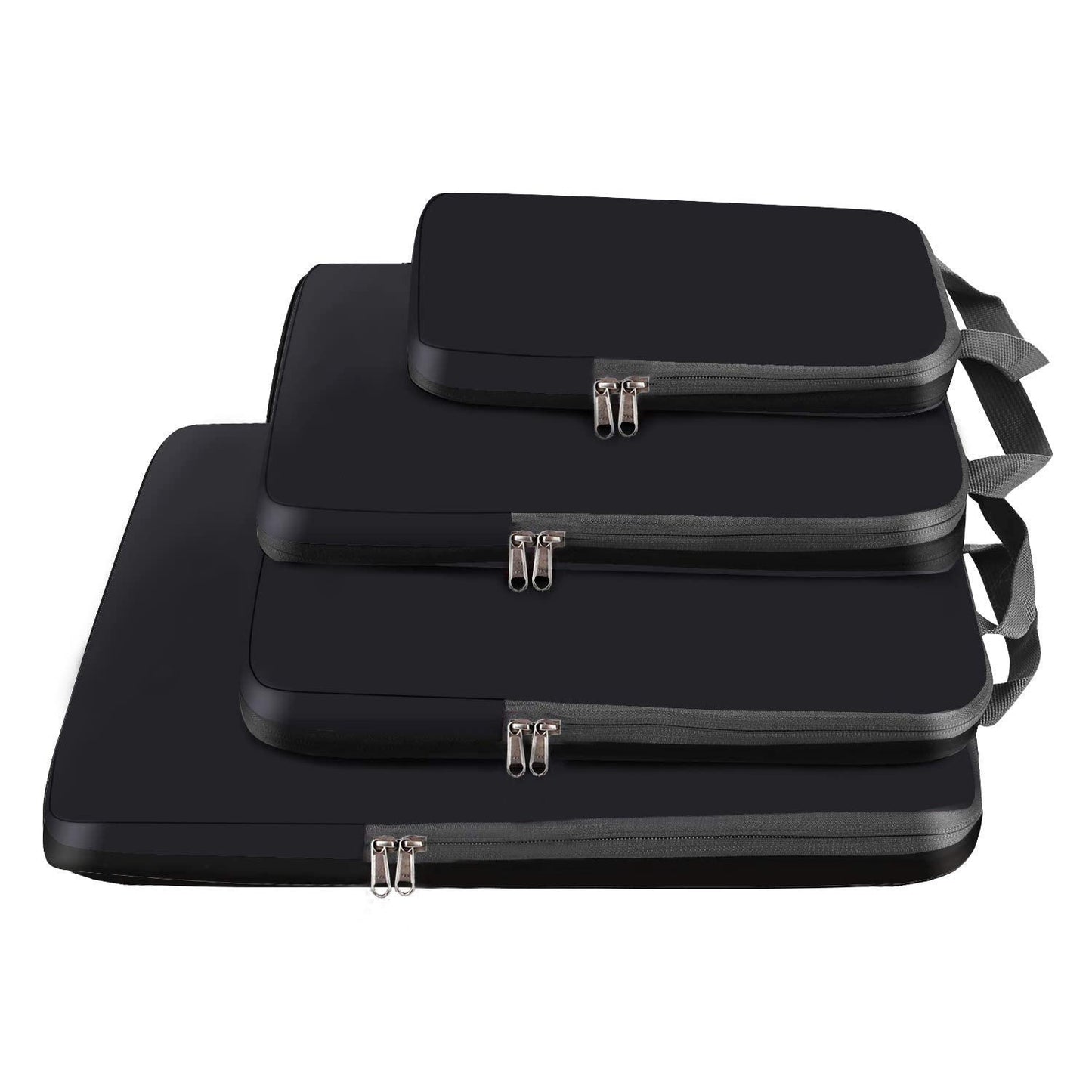 black nylon waterproof fanlosn packing cubes set,custom,front