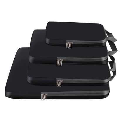 black nylon waterproof fanlosn packing cubes set,custom,front