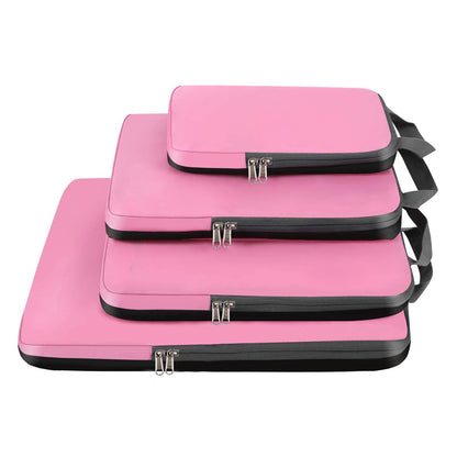 pink nylon waterproof fanlosn packing cubes set,custom,front