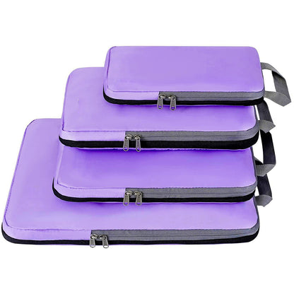 violet nylon waterproof fanlosn packing cubes set,custom,front