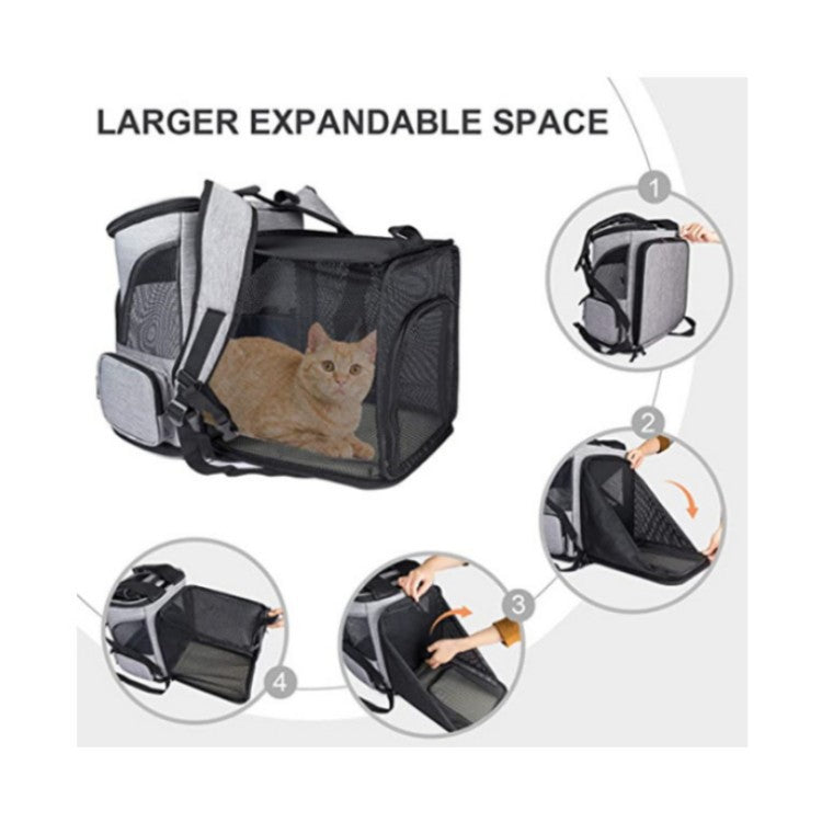 gray fanlosn foldable pet backpack,custom,detail