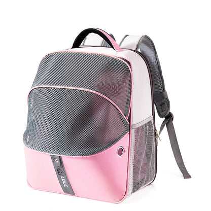 pink pet backpack can be expanded,custom,front