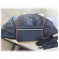 navy blue expandable pet carrier,custom,front