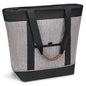 gray large oxford picnic lunch bag,custom,front 02
