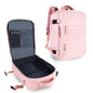 pink custom travel laptop backpack with large storage
