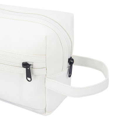 portable cosmetic bag with durable handle and quality zipper
