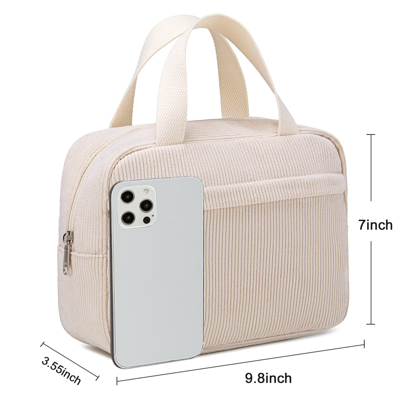 portable cosmetic organizer bag dimensions for travel