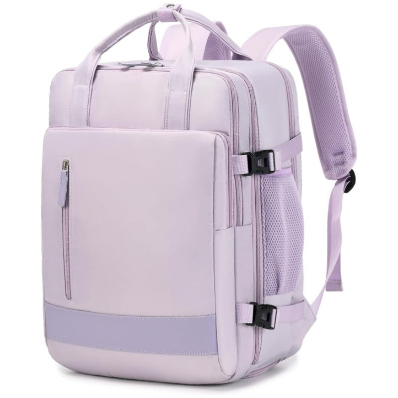 purple lightweight travel backpack for women business trips and daily commuting