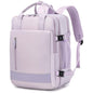 purple lightweight travel backpack for women business trips and daily commuting