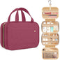 quilted hanging toiletry bag available in burgundy for wholesale customization