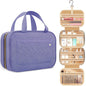 quilted hanging toiletry bag available in sapphire blue for wholesale customization