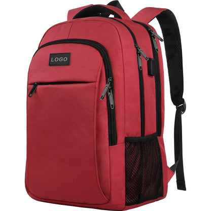 red custom logo backpack for promotional business orders