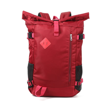red roll top backpack for custom backpack projects