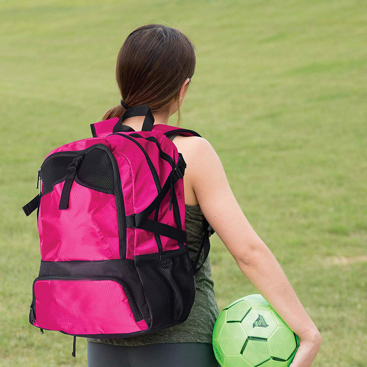 rose red kids backpack for sports activities