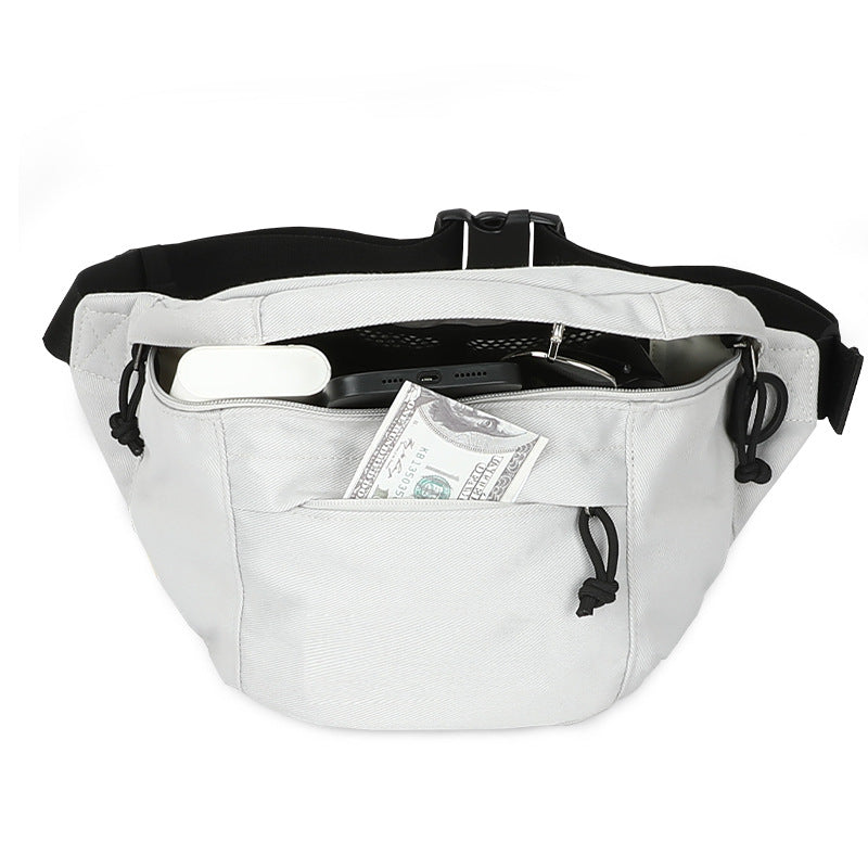 white waterproof running belt bag,custom,front 02