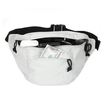 white waterproof running belt bag,custom,front 02