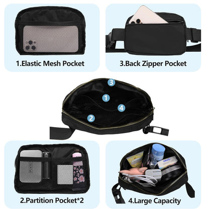 black nylon running chest pack,custom,detail 02