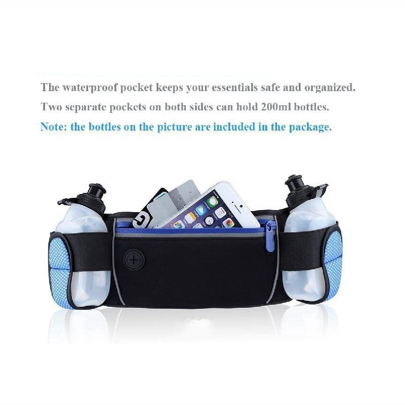 black waterproof running waist bag,custom,front 02