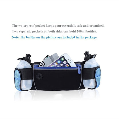 black waterproof running waist bag,custom,front 02