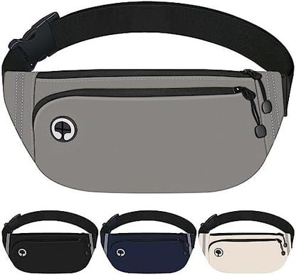 gray polyester running waist pack,custom,front