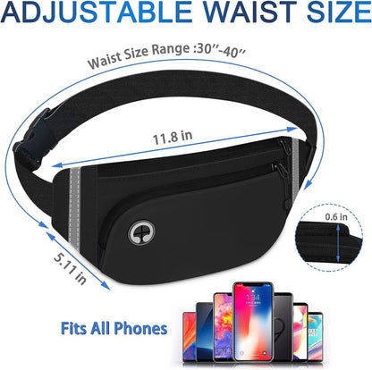 black polyester running waist pack,custom,dimensions