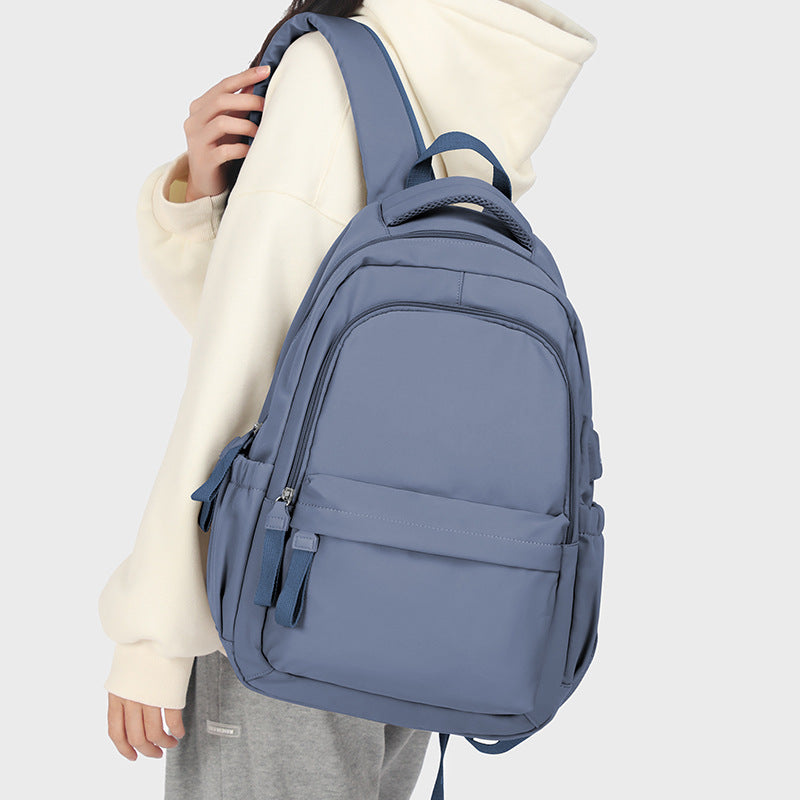 sapphire blue school backpack for teenagers