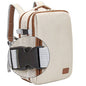 light brown fanlosn expandable school backpack,custom,side 02