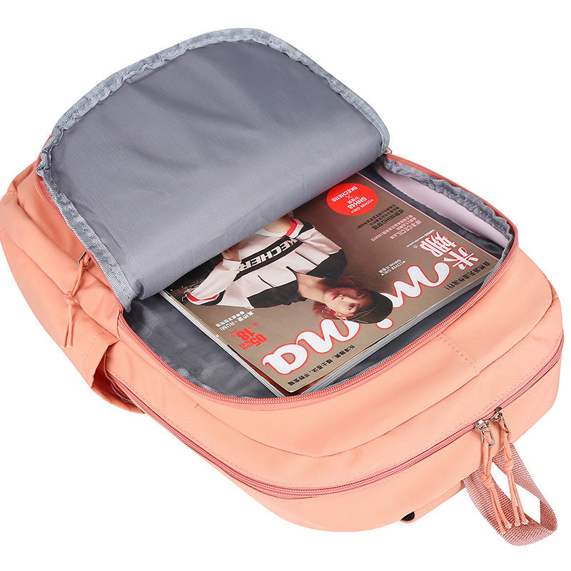 school backpack main compartment for books tablet and daily school supplies
