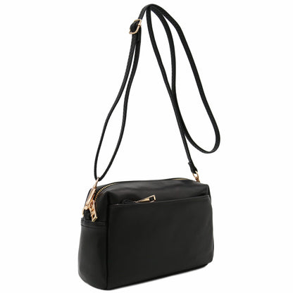 black pu leather women shoulder bag,custom,front 02