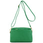 green pu leather women shoulder bag,custom,front