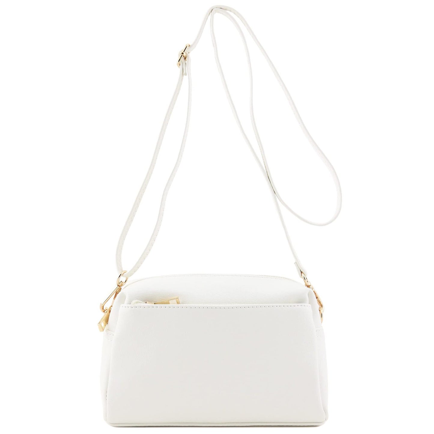 white pu leather women shoulder bag,custom,front