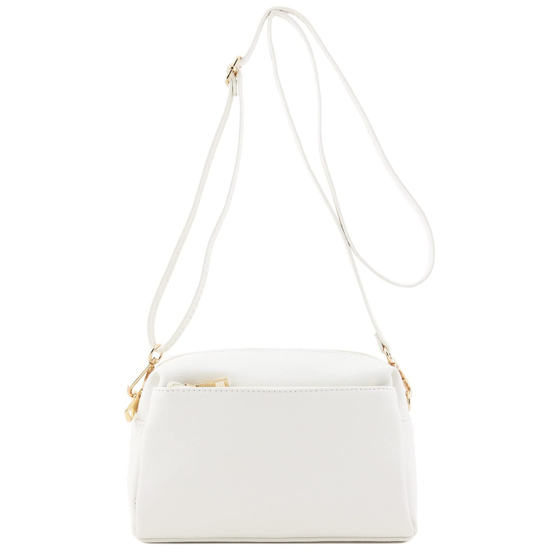 white pu leather women shoulder bag,custom,front