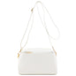 white pu leather women shoulder bag,custom,front