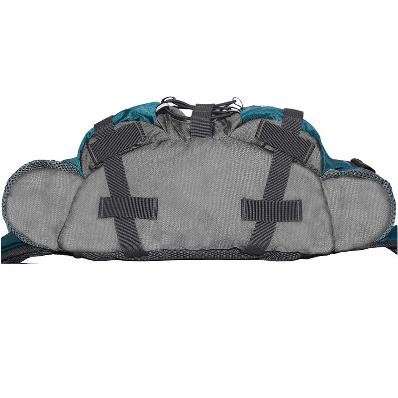 peacock blue nylon sports belt bag,custom,back