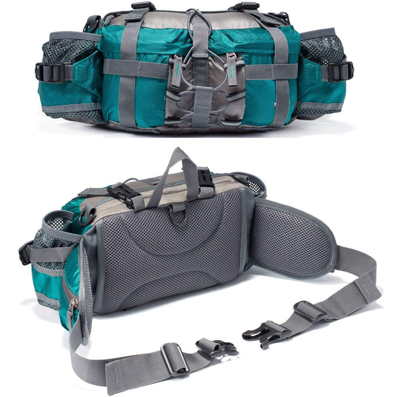 peacock blue nylon sports belt bag,custom,display 02