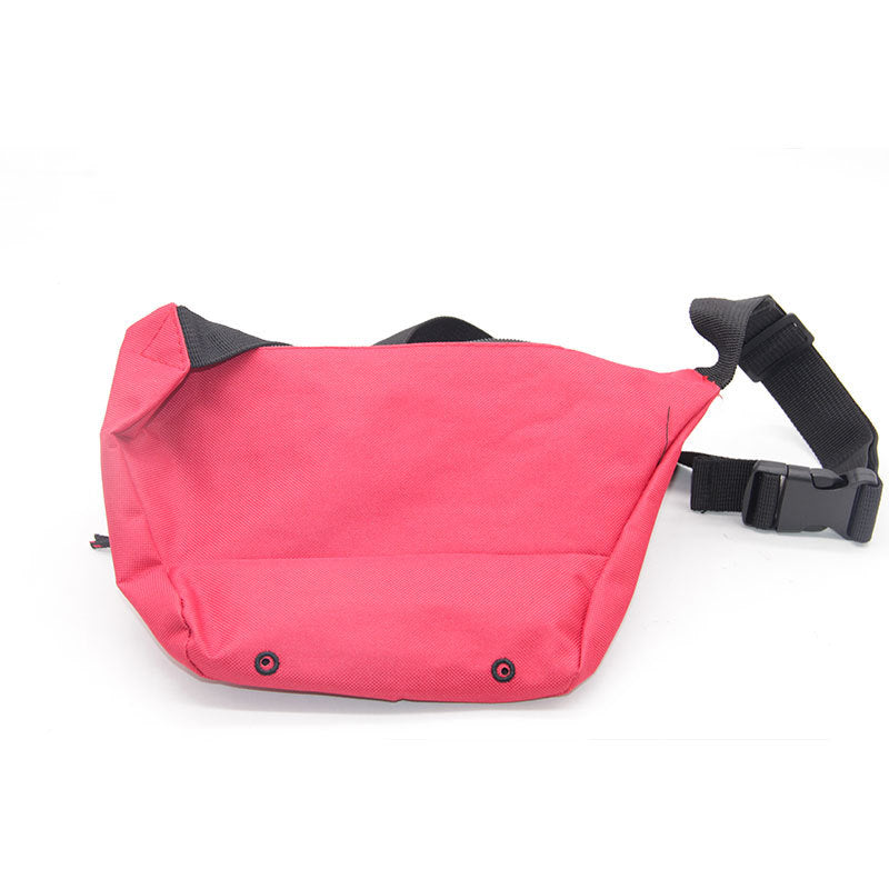 rose red sports chest bag,custom,back