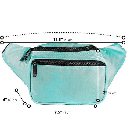 green polyester sports waist bag,custom,dimensions
